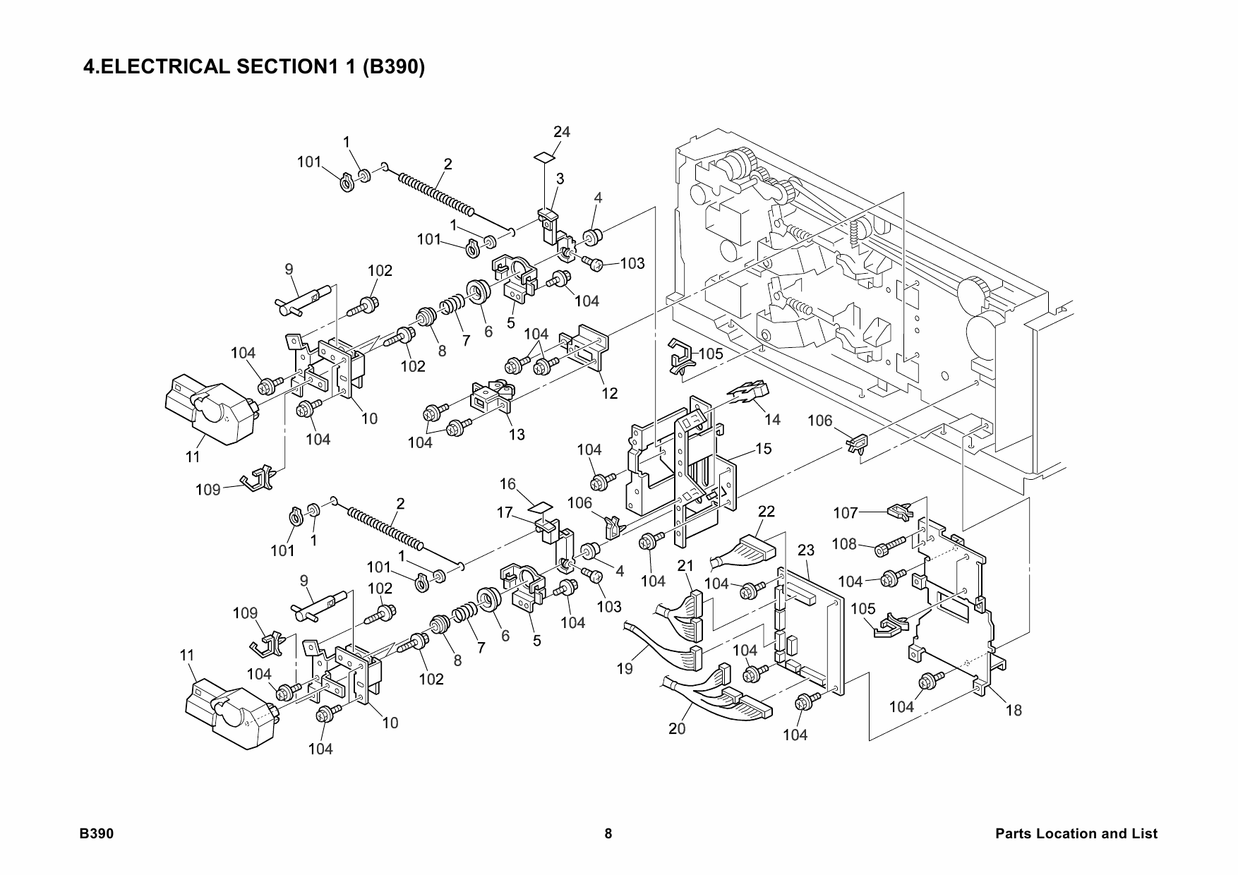 RICOH Options B390 PAPER-TRAY-UNIT Parts Catalog PDF download-5